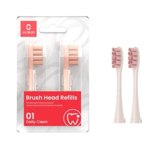 Oclean Standard-Zahnbürsten-Ersatzkopf – 2 Stück, Pink (Xiaomi/Oclean-kompatibel)