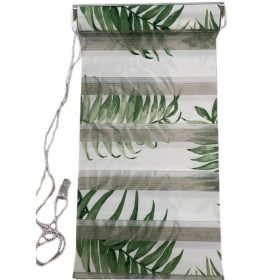 Blux Mini-Rollo mit Blattmuster, 40 x 140 cm, Weiß