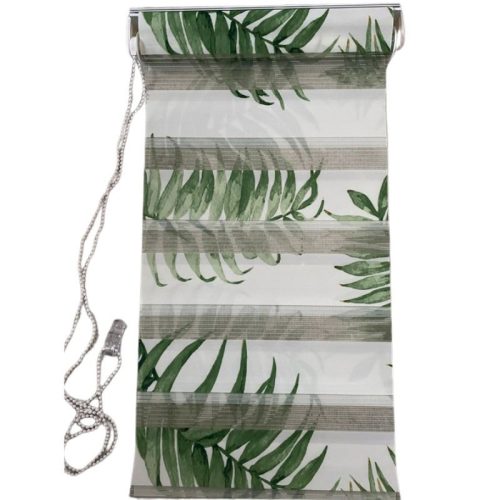 Blux Mini-Rollo mit Blattmuster, 40 x 140 cm, Weiß