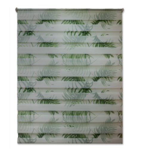 Blux Mini-Rollo mit Blattmuster, 40 x 140 cm, Weiß
