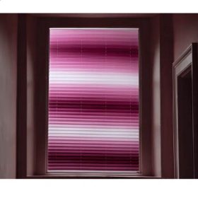   Blux Designer Verdunkelungsrollo 110x135 cm, Rosa - Weiß Farbverlauf