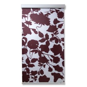   Blux Designer-Verdunkelungsrollo, 45 x 165 cm, Burgunderrotes Muster
