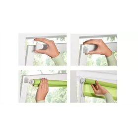   B.Banani Klemmfix Thermo-Verdunkelungsrollo - 87 x 150 cm, buntes Buchstabenmuster