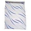 Blux Klemmfix Rollo 60-150 cm, Weiß-Blau