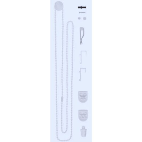 Blux Klemmfix Rollo 60-150 cm, Weiß-Blau