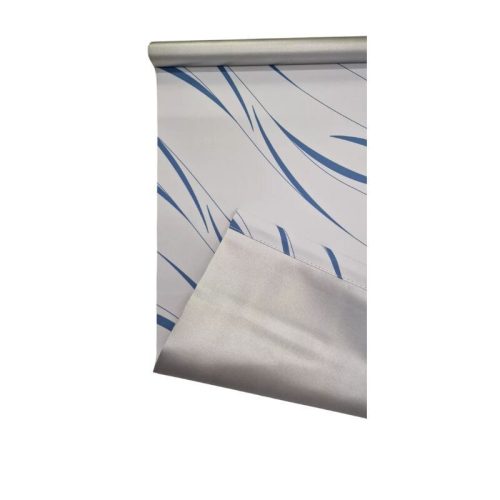 Blux Klemmfix Rollo 60-150 cm, Weiß-Blau
