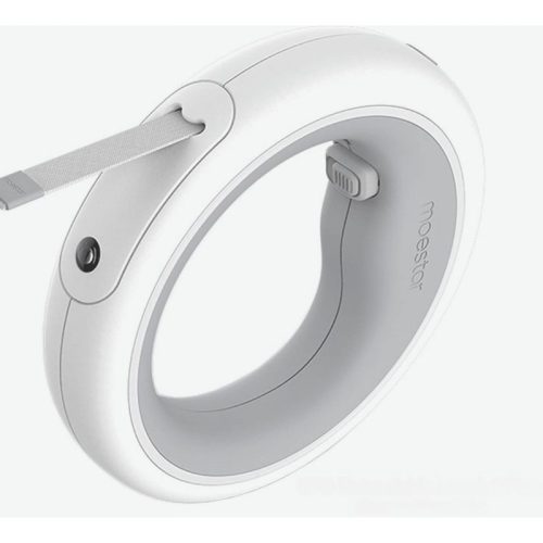 Moestar 2 Plus Einziehbare Hundeleine mit LED-Licht 3M, Grau - Weiß
