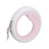Moestar 2 Plus Einziehbare Hundeleine mit LED-Licht 3M, Rosa - Weiß