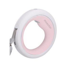   Moestar 2 Plus Einziehbare Hundeleine mit LED-Licht 3M, Rosa - Weiß
