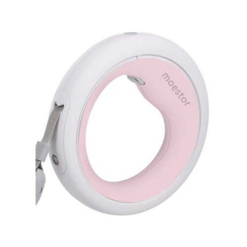 Moestar 2 Plus Einziehbare Hundeleine mit LED-Licht 3M, Rosa - Weiß