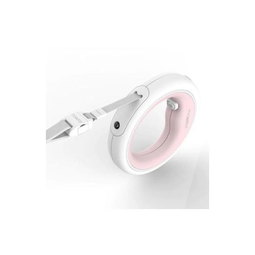 Moestar 2 Plus Einziehbare Hundeleine mit LED-Licht 3M, Rosa - Weiß