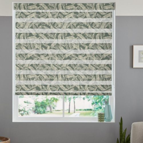 Blux Tag- und Nachtrollos 115, 5× 130 cm - Tropengrün