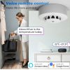 Intelligenter Rauchmelder Temperatur und Luftfeuchtigkeit - mit Messgerät - TUYA WiFi, 2Stk
