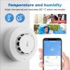 Intelligenter Rauchmelder Temperatur und Luftfeuchtigkeit - mit Messgerät - TUYA WiFi, 2Stk