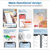Intelligenter Rauchmelder Temperatur und Luftfeuchtigkeit - mit Messgerät - TUYA WiFi, 2Stk