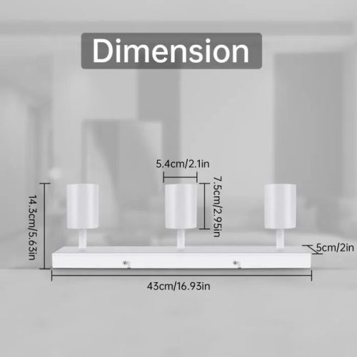 Kambo 3-Brenner drehbare LED-Deckenleuchte (weiß)