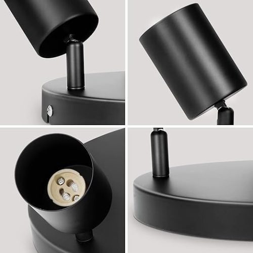 Ketom 4-Wege-GU10-LED-drehbare Deckenleuchte (schwarz)