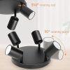 Ketom 4-Wege-GU10-LED-drehbare Deckenleuchte (schwarz)