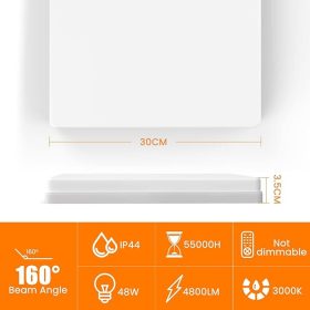 Kambo quadratische LED-Deckenleuchte 30x30cm (3000K)