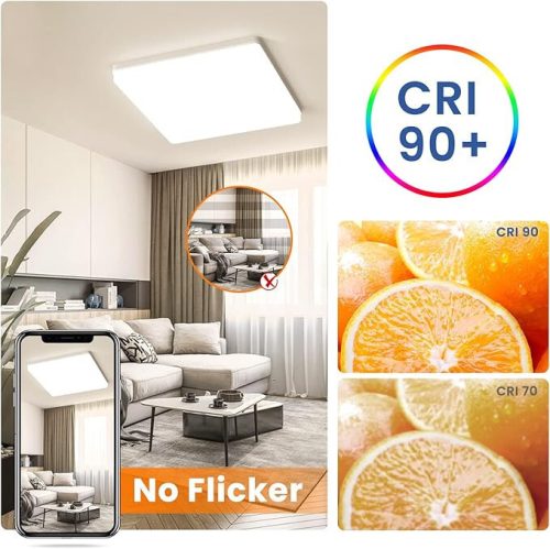 Kambo quadratische LED-Deckenleuchte 30x30cm (3000K)