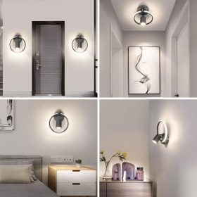 Ketom LED-Wandleuchte, drehbar, 4000 K, 17 W, Schwarz