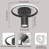 Ketom LED-Wandleuchte, drehbar, 4000 K, 17 W, Schwarz