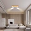 Drehbare LED-Deckenleuchte Kambo mit 2 Brennern (Weiß und Holz)