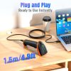 Tera D5100Y 2D USB-Hand-Barcodescanner mit Kabel – Schnelles und genaues Lesen von QR- und 1D/2D-Codes