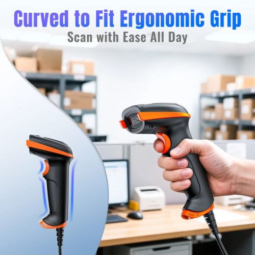 Tera D5100Y 2D USB-Hand-Barcodescanner mit Kabel – Schnelles und genaues Lesen von QR- und 1D/2D-Codes