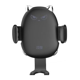   Kabelloses Autotelefon-Ladegerät und Telefonhalter (schwarz)