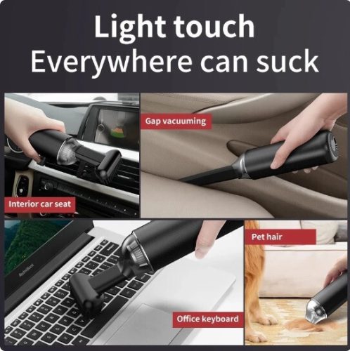 AmazeFan Akku-Handstaubsauger mit Supersaugleistung (Schwarz)