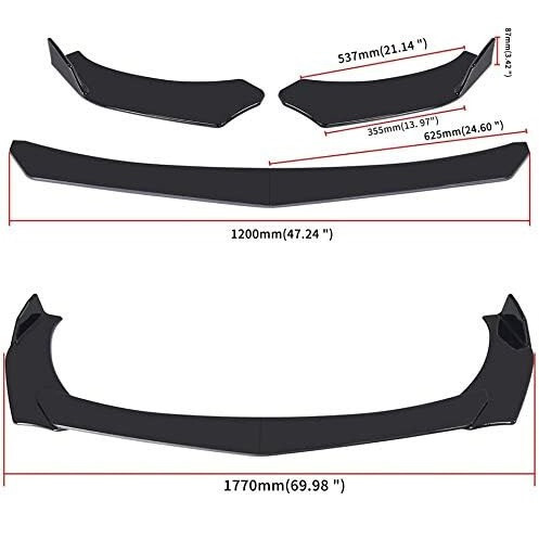 Frontstoßstangenspoiler-Splitter (Schwarz)