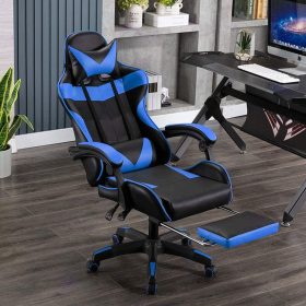Insma Schwarz-Blauer ergonomischer Gamer-Stuhl