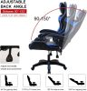 Insma Schwarz-Blauer ergonomischer Gamer-Stuhl