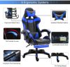 Insma Schwarz-Blauer ergonomischer Gamer-Stuhl