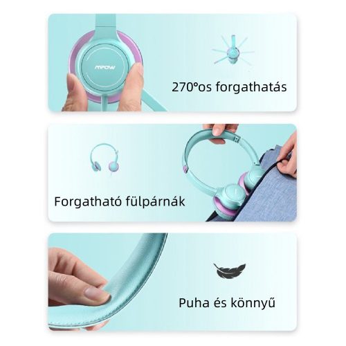 Mpow Kinder-Headset (Grün-Lila)