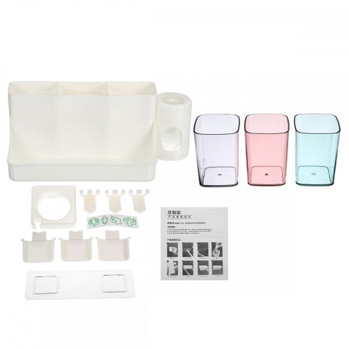BLux Zahnpastaspender, Zahnbürsten- und Haartrocknerhalter (3 Personen)