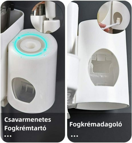 BLux Zahnpastaspender, Zahnbürsten- und Haartrocknerhalter (3 Personen)