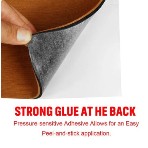 Selbstklebende EVA-Bodenfliese aus künstlichem Teakholz (Hellbraun)