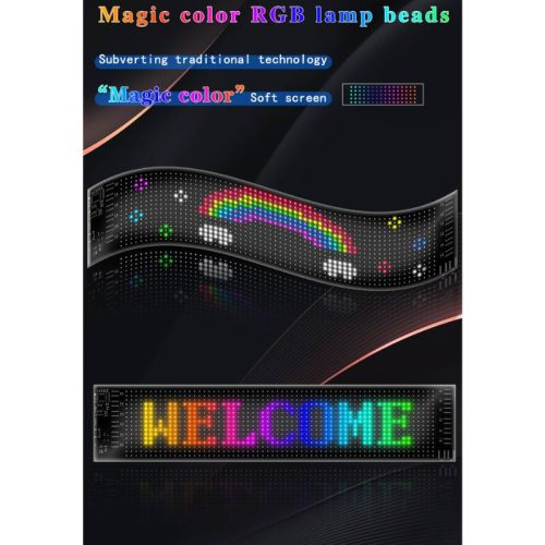 HomeLEDPro Bluetooth, App-gesteuertes flexibles RGB-LED-Display – 16×64 Pixel, USB, IP65 wasserdicht