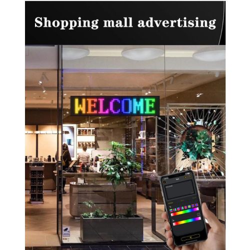 HomeLEDPro Bluetooth, App-gesteuertes flexibles RGB-LED-Display – 16×64 Pixel, USB, IP65 wasserdicht