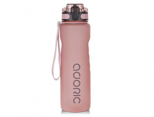 ADORIC Sportwasserflasche 1 Liter (Rosa)