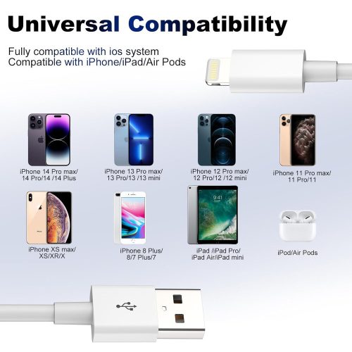 iPhone Ladegerät 5 Stück (Weiß)