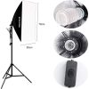 Hakutatz Professionelles Fotostudio-Set – mit Studiobeleuchtung, Hintergrundsystem, Softbox, Stativ und Tragetasche