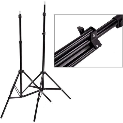 Hakutatz Professionelles Fotostudio-Set – mit Studiobeleuchtung, Hintergrundsystem, Softbox, Stativ und Tragetasche