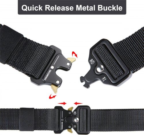 FEIKCOR Taktischer Gürtel für Herren 124 cm (schwarz)