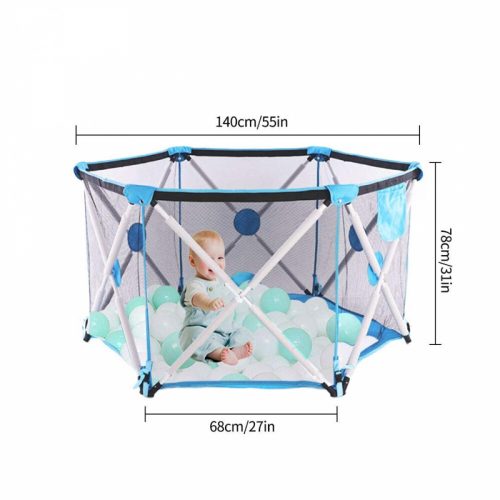 Forroby Spielrahmen Hexagon, 68 x 78 x 140 cm (blau)