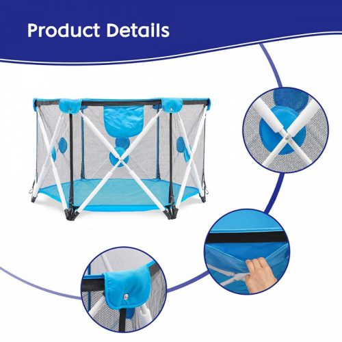 Forroby Spielrahmen Hexagon, 68 x 78 x 140 cm (blau)