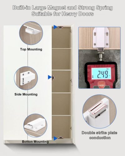 Jiayi Magnetschiebeschloss 4 Stück (weiß)