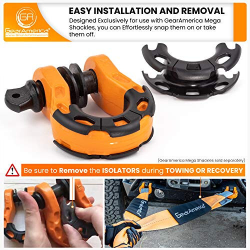 GEAR AMERICA Mega Shackle® Isolatoren (2 Stück)